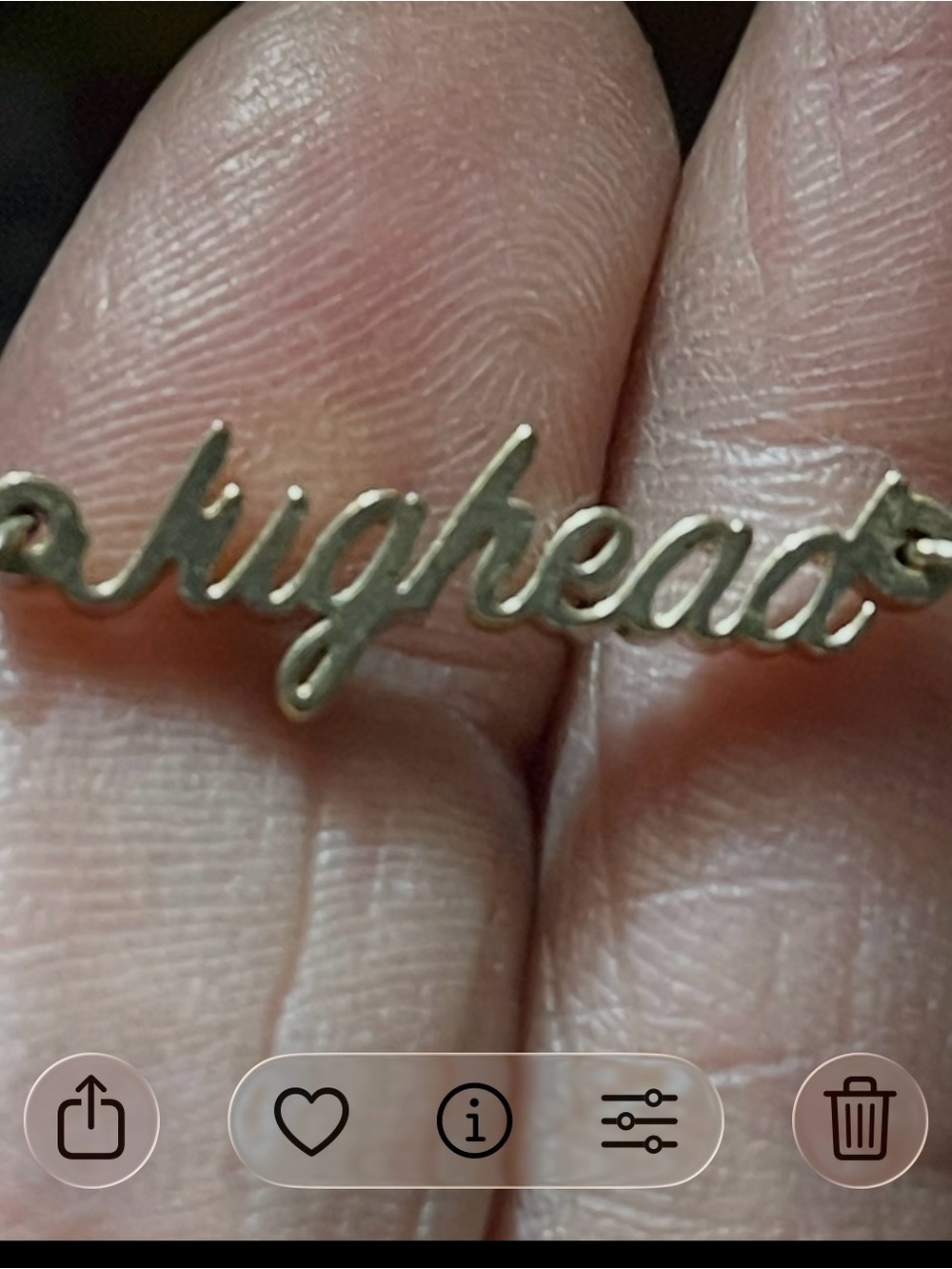 Jughead Riverdale Gold tone Script Nameplate Necklace Pendant